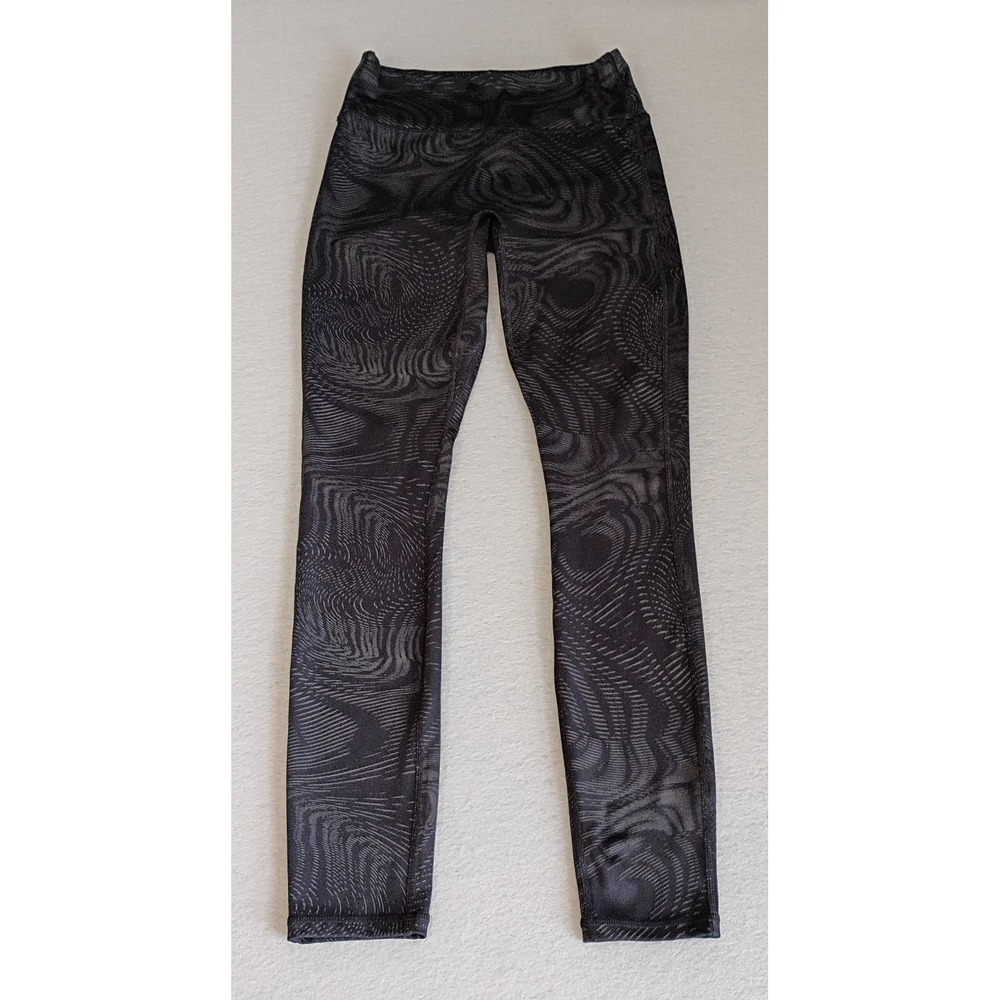 Fabletics Motion365+ Women's Black Print Ankle Activewear Pants Pull On Sz XS?‎